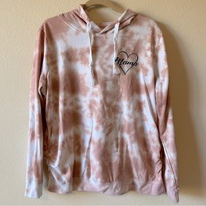 Tie Dye Mama Sweatshirt - Maternity Size L - Pink/White - EUC